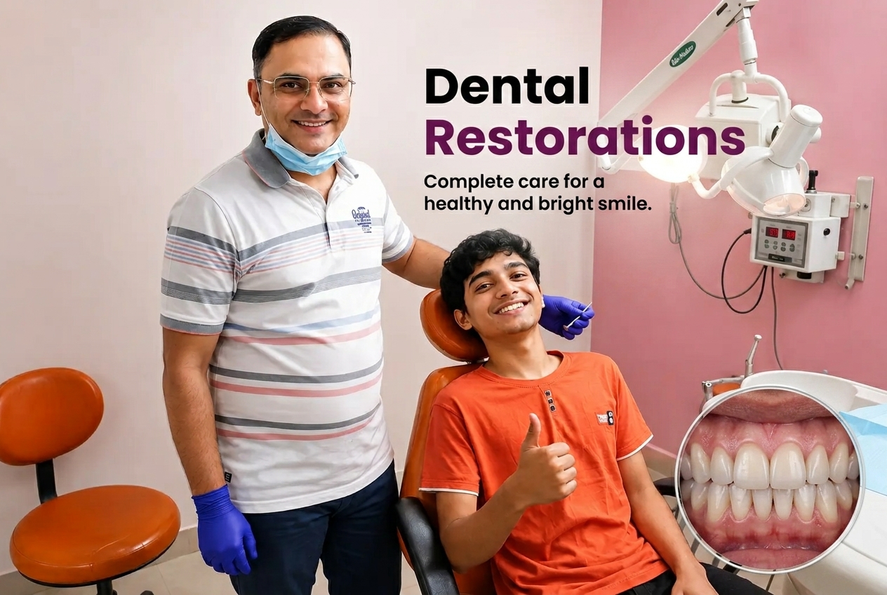 Dental Restorations Treatment by Dr. Vishal Patel at Shree Aditya Dental Clinic Nashik
